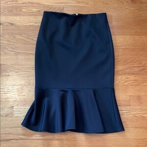 Catherine Malandrino Black Trumpet Pencil Skirt